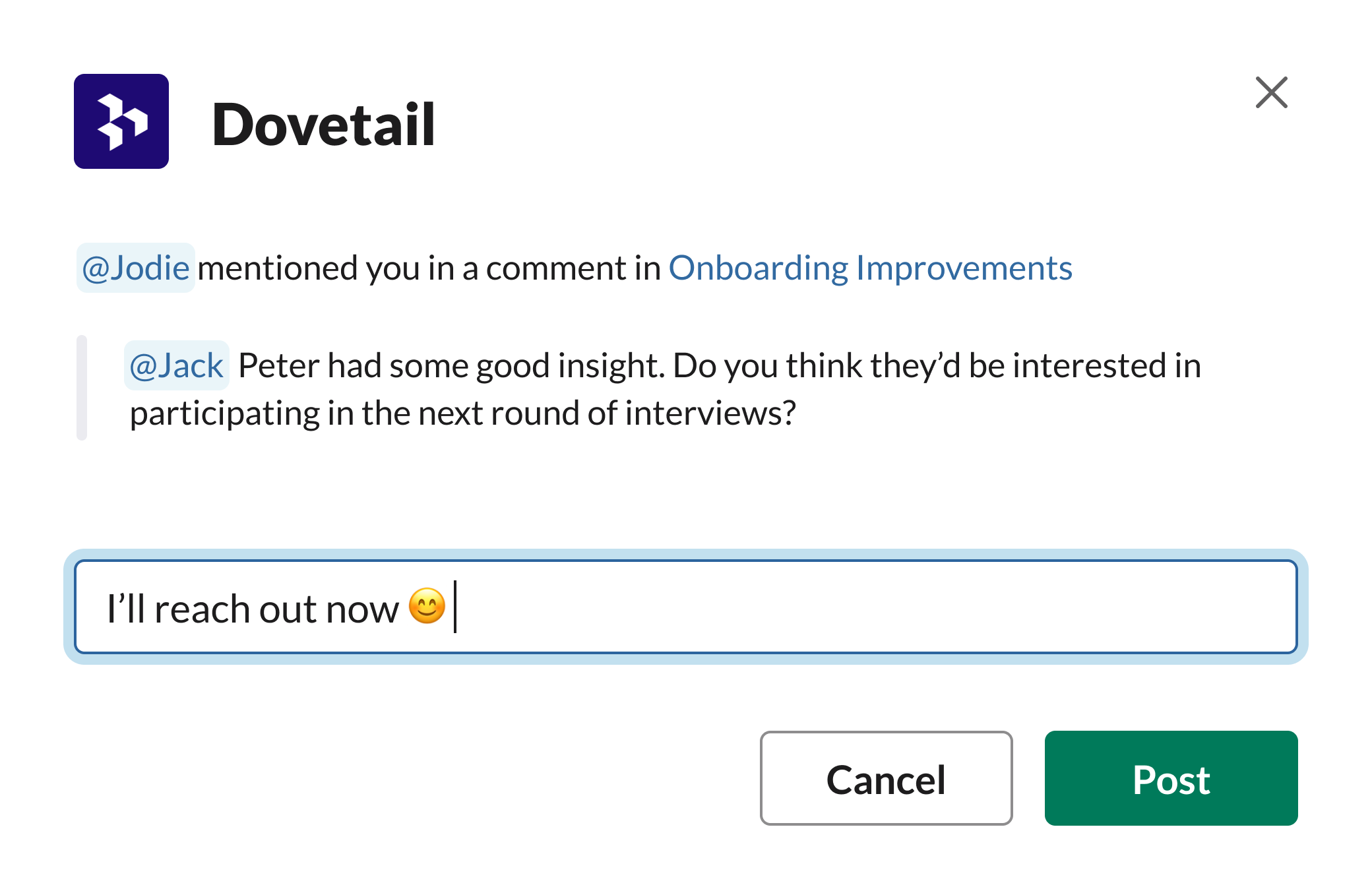 Slack Comment Pn