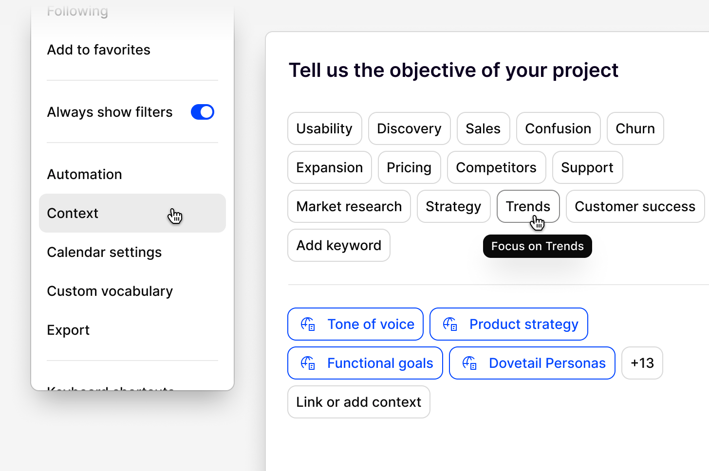 Project Context Help Centre