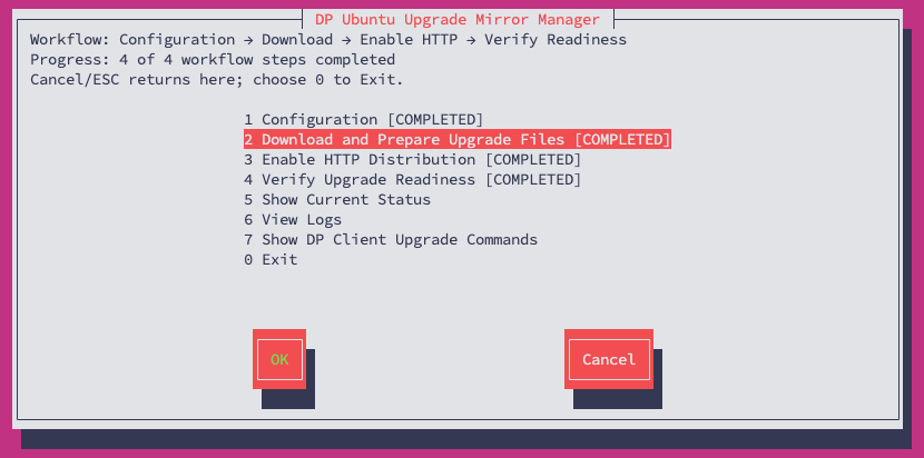 Select Download and Prepare Upgrade Files