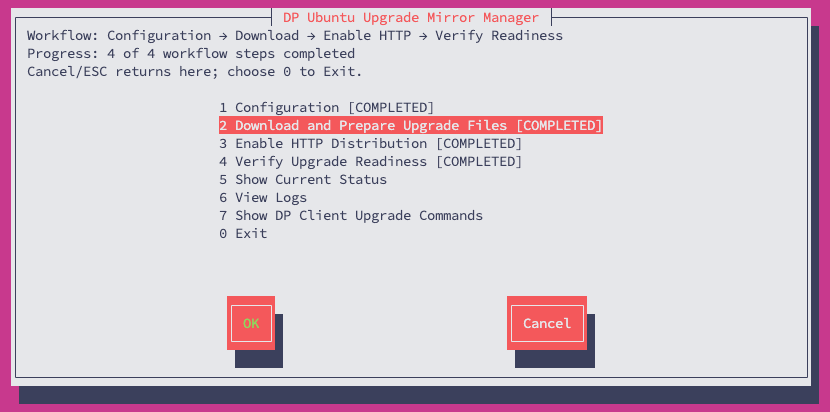Select Download and Prepare Upgrade Files