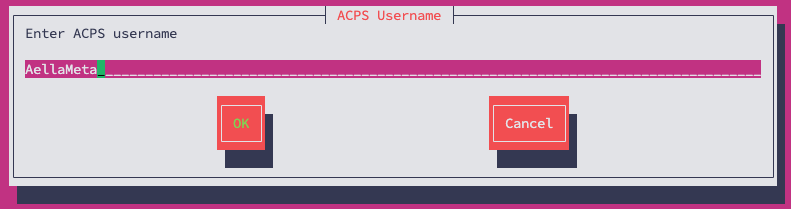ACPS username entry