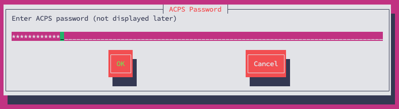 ACPS password entry