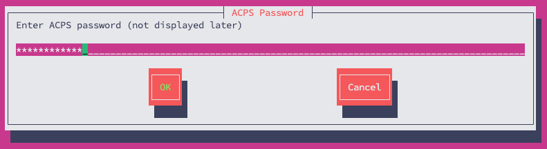 ACPS password entry