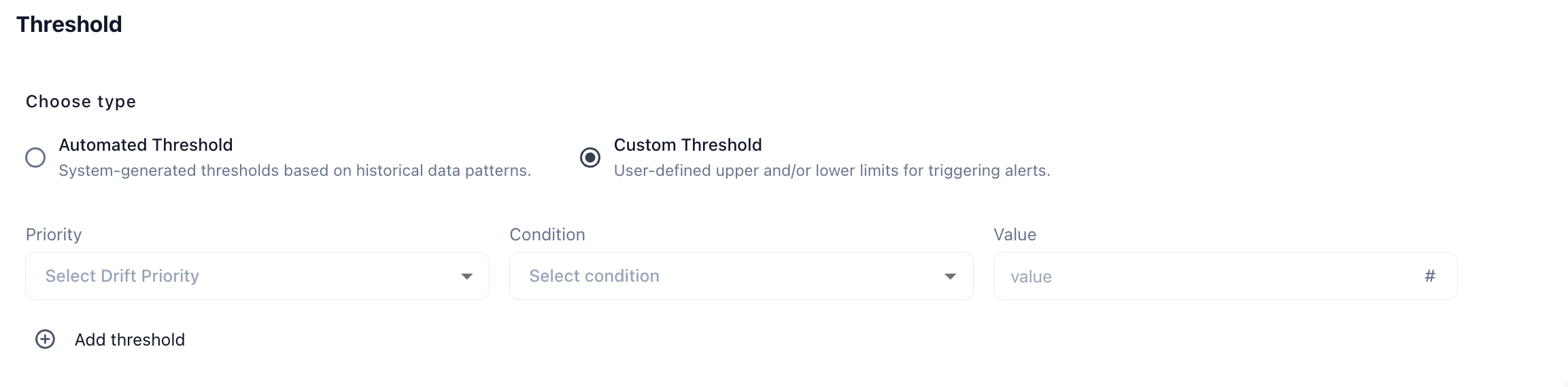 Conditional Custom Threshold