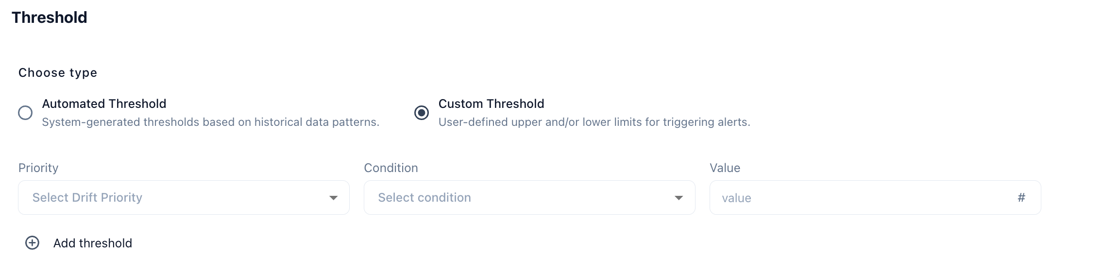 Conditional Custom Threshold