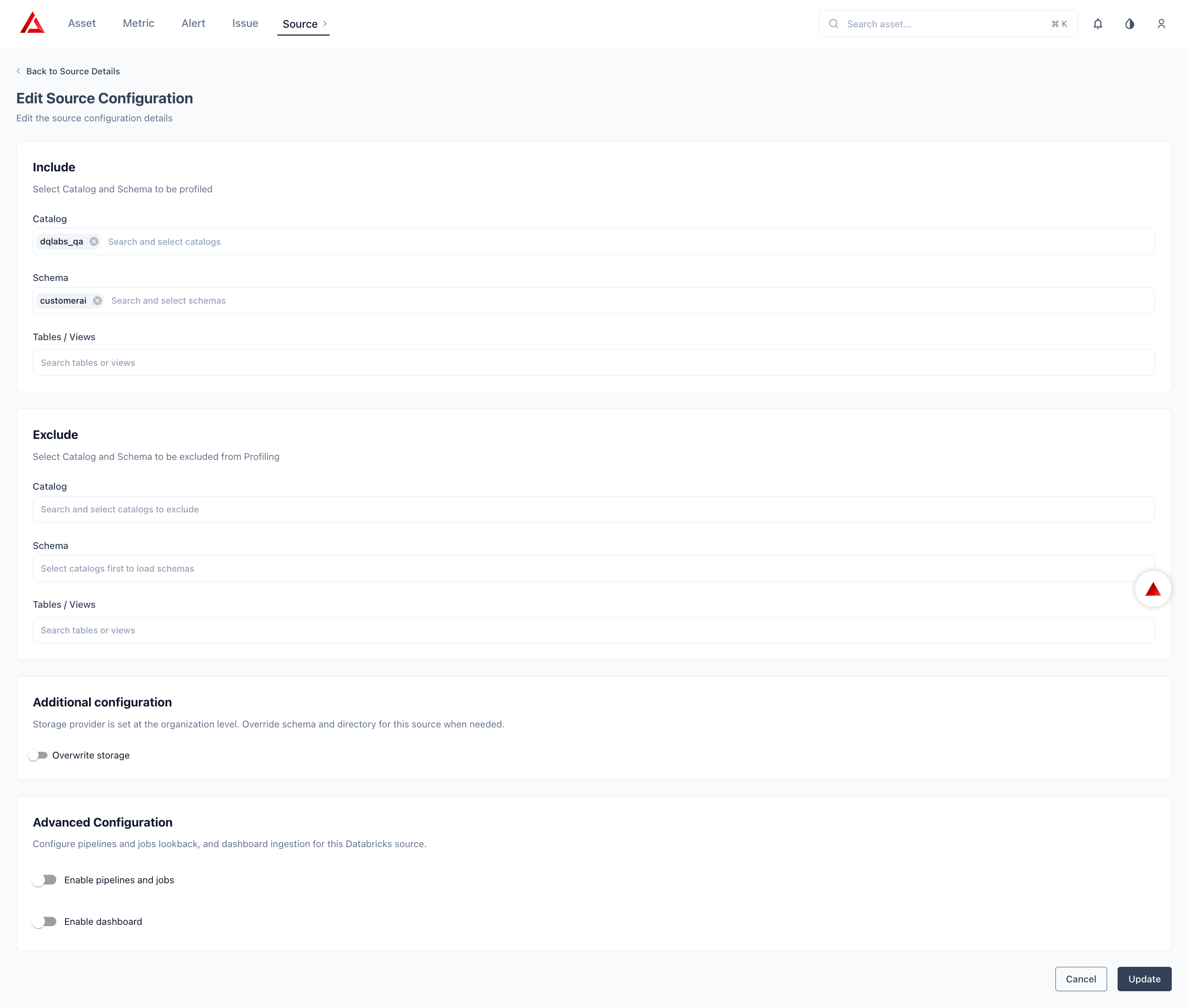Databricks Asset Selection