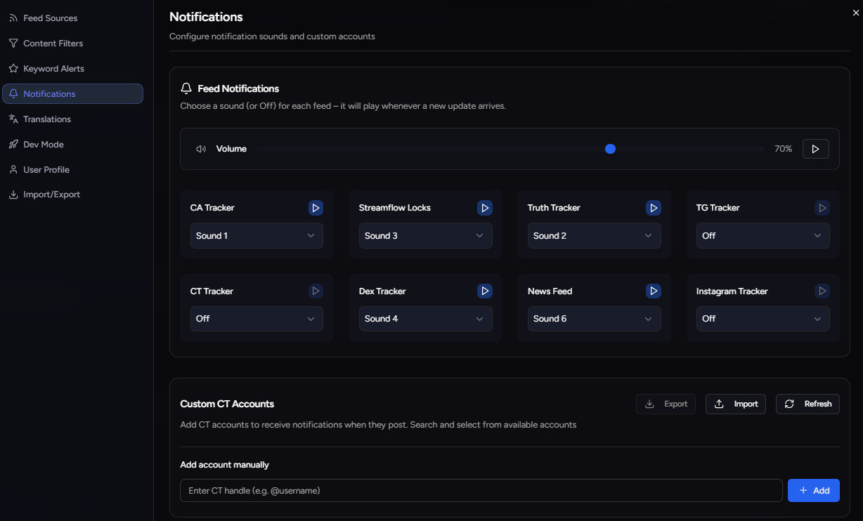 Notification Settings Button