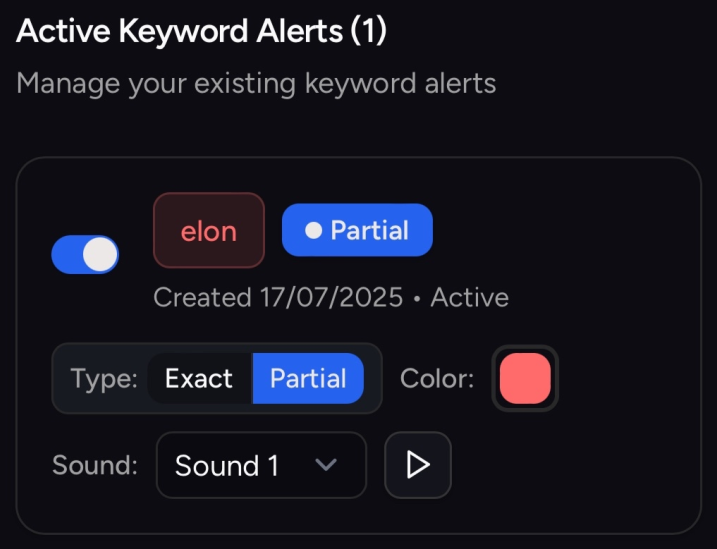 Partial Keyword Detection