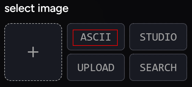 ASCII Generator Button