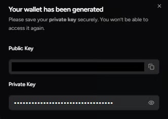 Your Generated Wallet