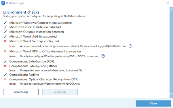 How to fix 'unable to compare' errors when comparing PDF files - Draftable