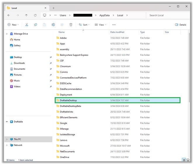 DraftableDesktop folder