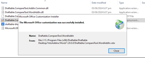 Installation successful