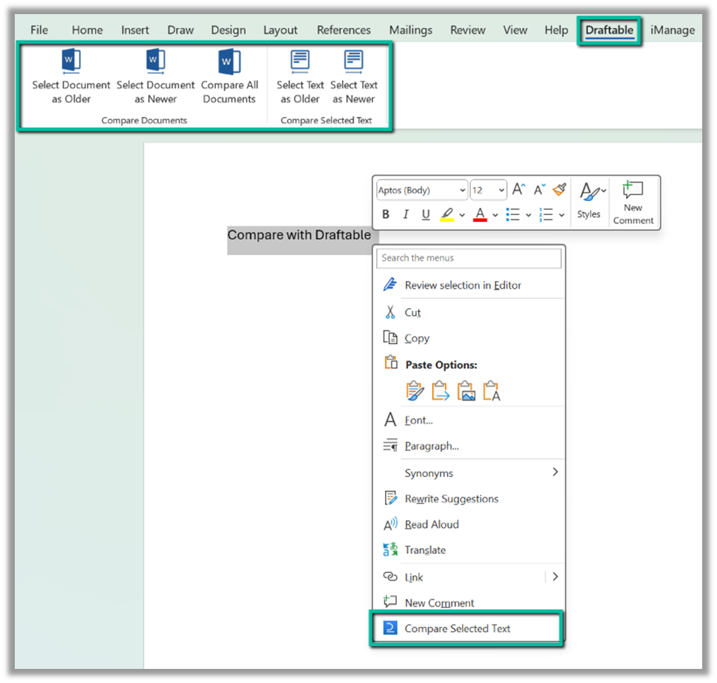 Word Add-in in ribbon