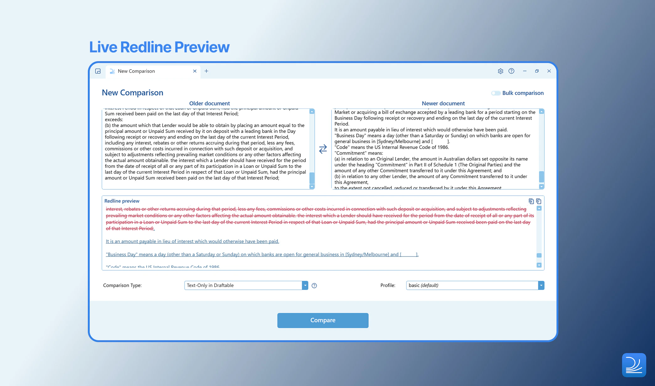 Longer Live Redline Previews
