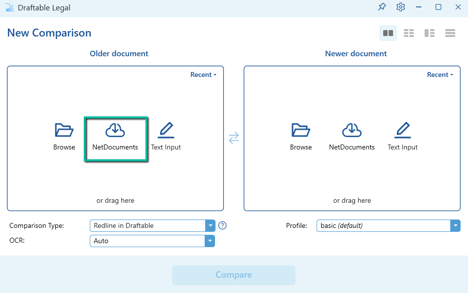 Running comparisons with files from NetDocuments and saving outputs to ...