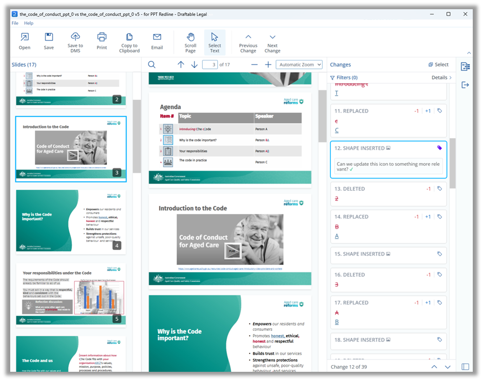 PPT viewer with clickable filterable change list.png