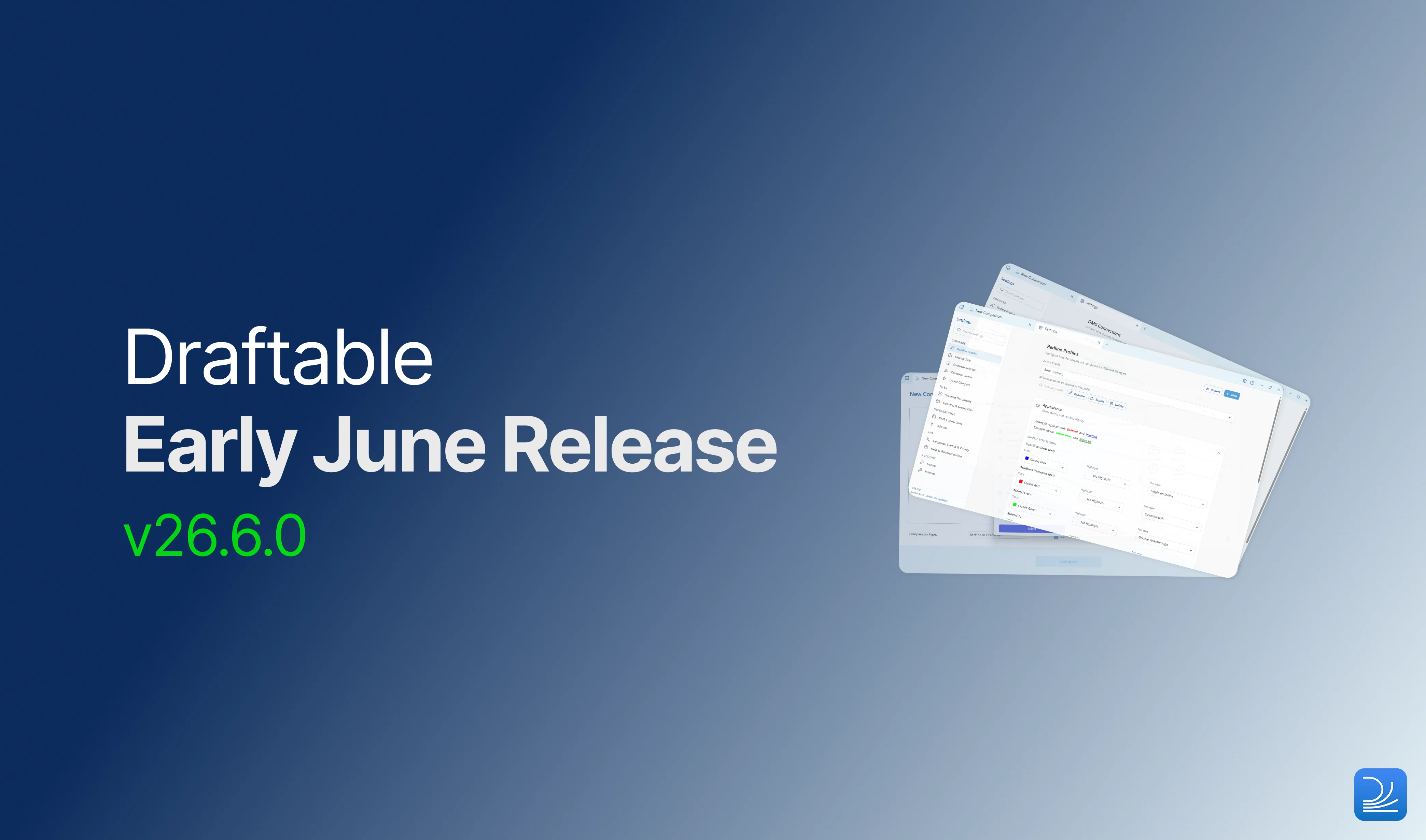 Draftable Legal Early June 2026 release (v26.6.0)