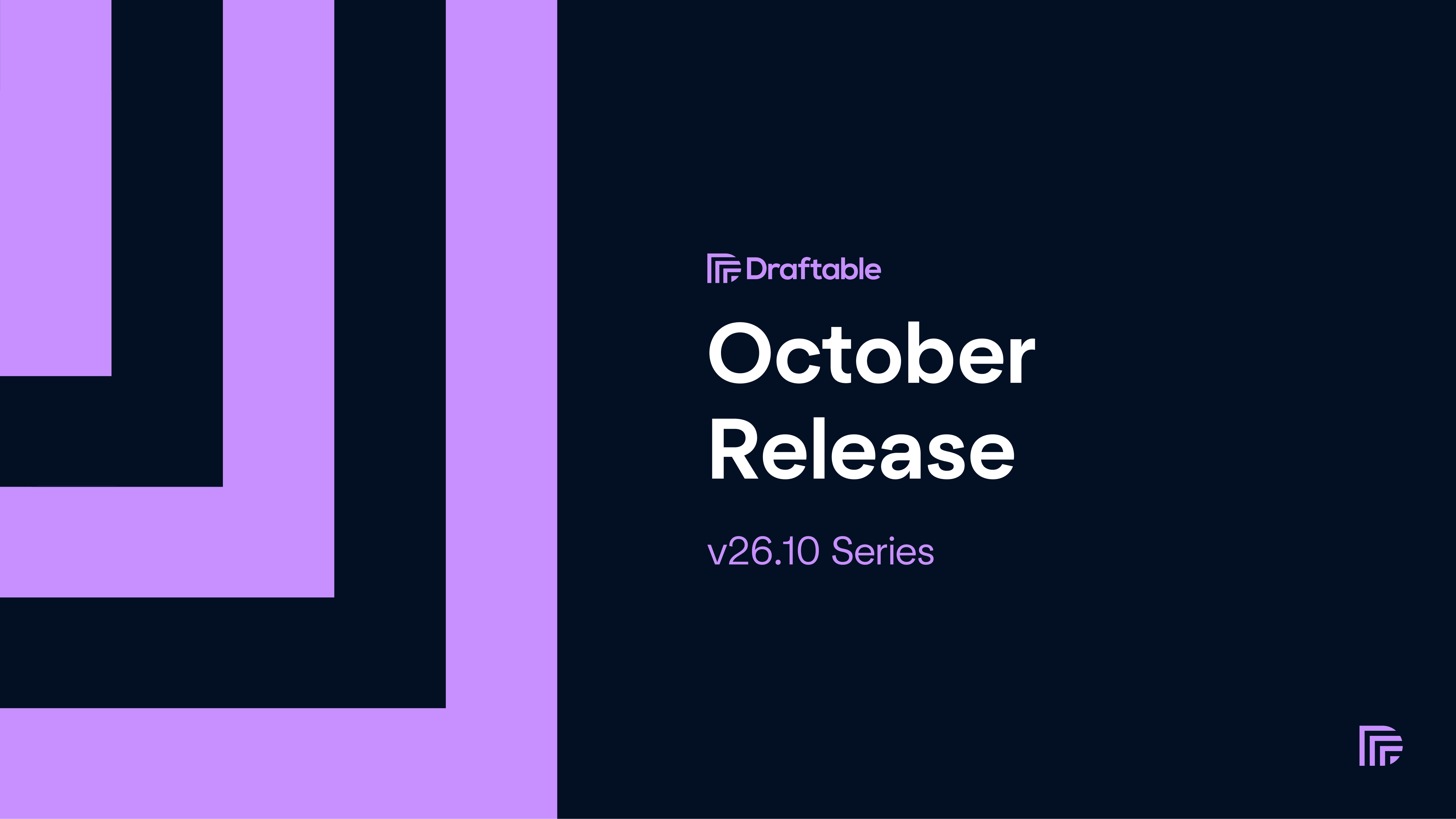 Draftable Legal October 2026 release (v26.10.0)