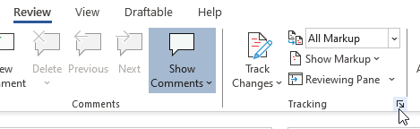 Tracking Dialog Launcher