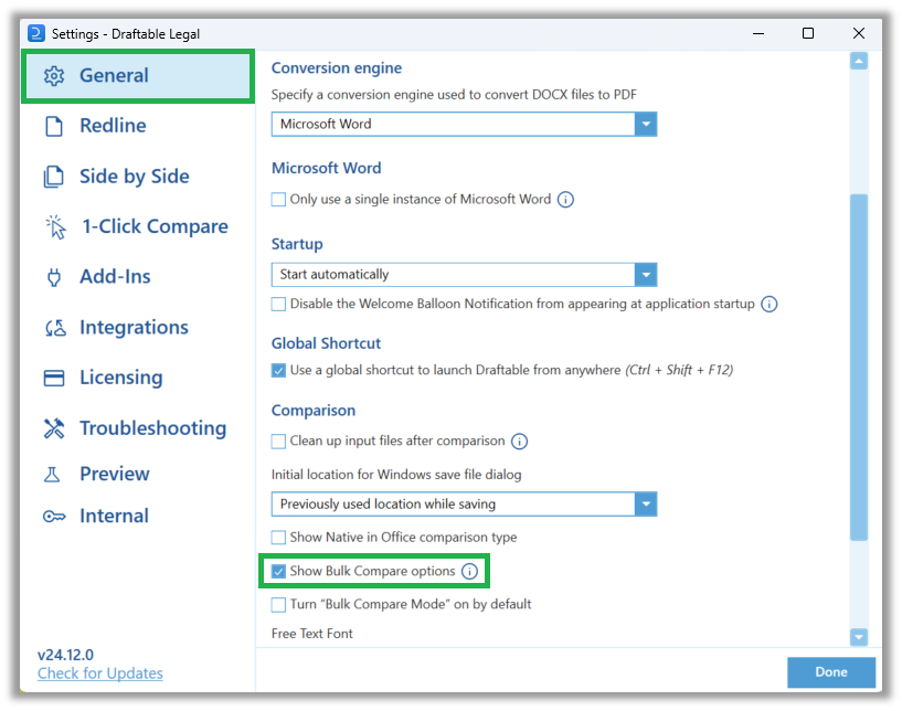 Bulk Compare: How to load and run multiple comparisons at once - Draftable