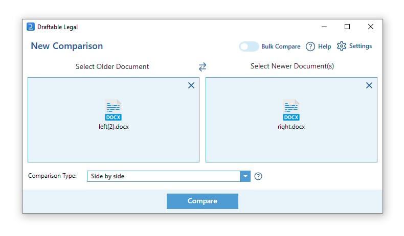 Software Comparison Document Side-by-side comparisons - Draftable