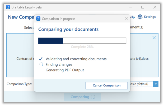 Using 1-Click Compare to run comparisons with your preferred default ...