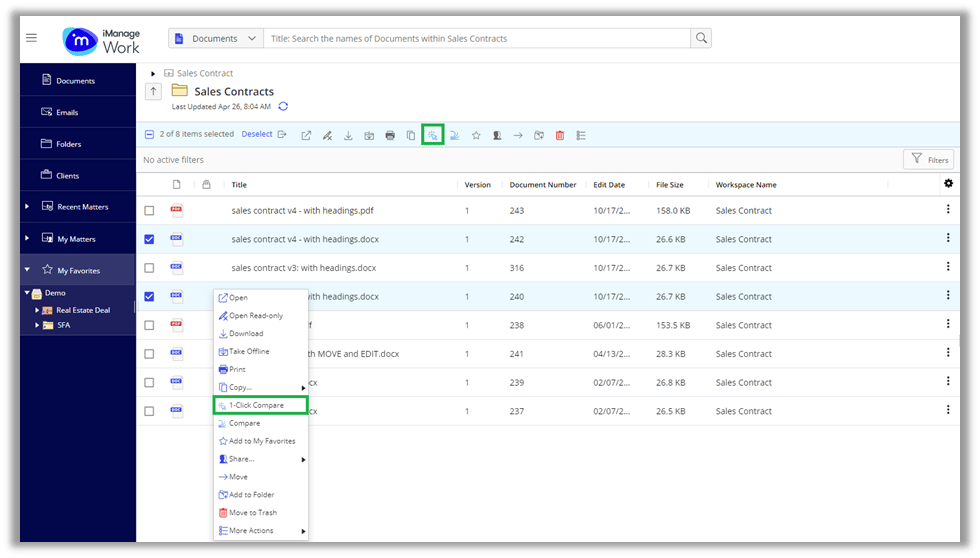 Draftable Icon Using 1-Click Compare to run comparisons with your preferred default ...