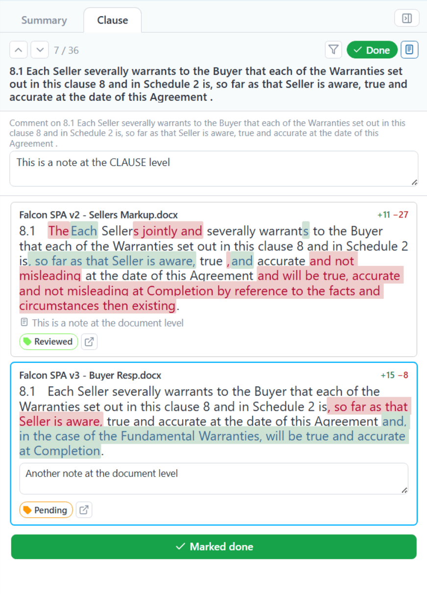 The Clause review panel