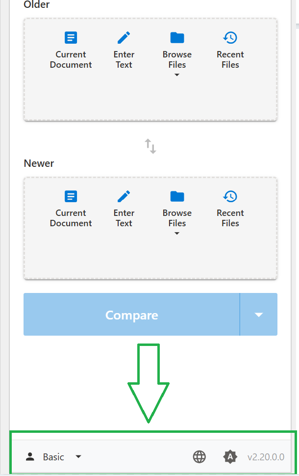 Draftable in Office settings panel