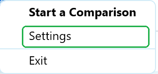 Selecting Settings from the Draftable Legal taskbar menu