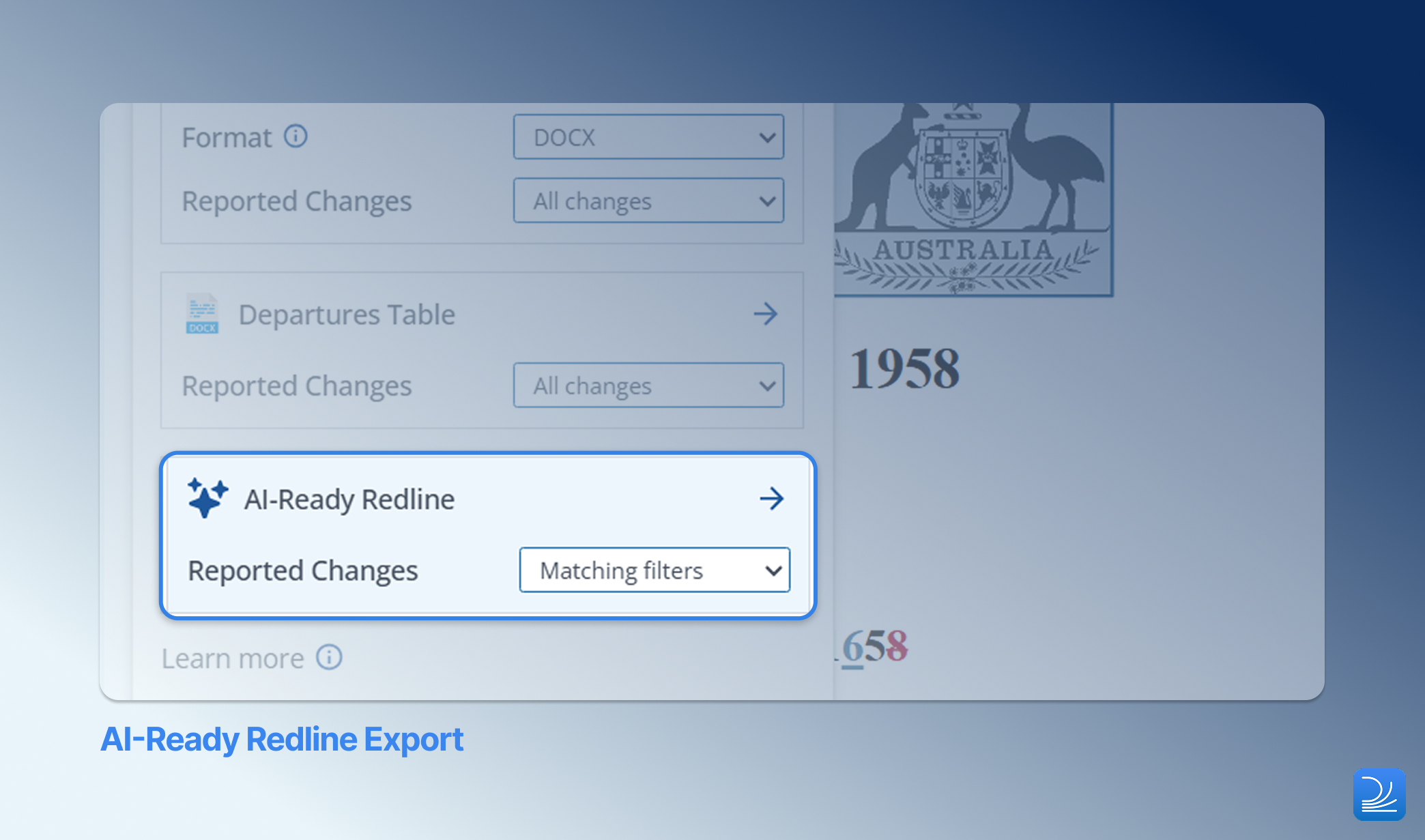 AI-Ready Redline Export