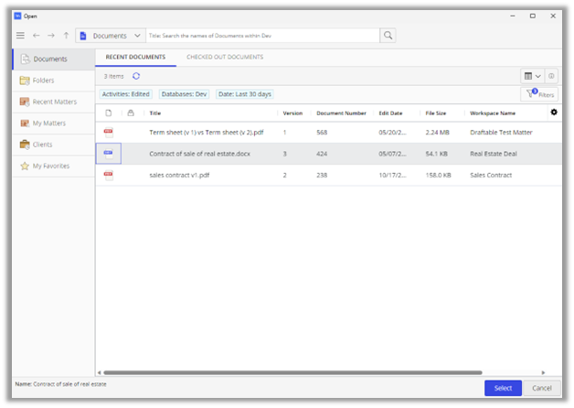 Save to iManage as new version - iManage ui.png