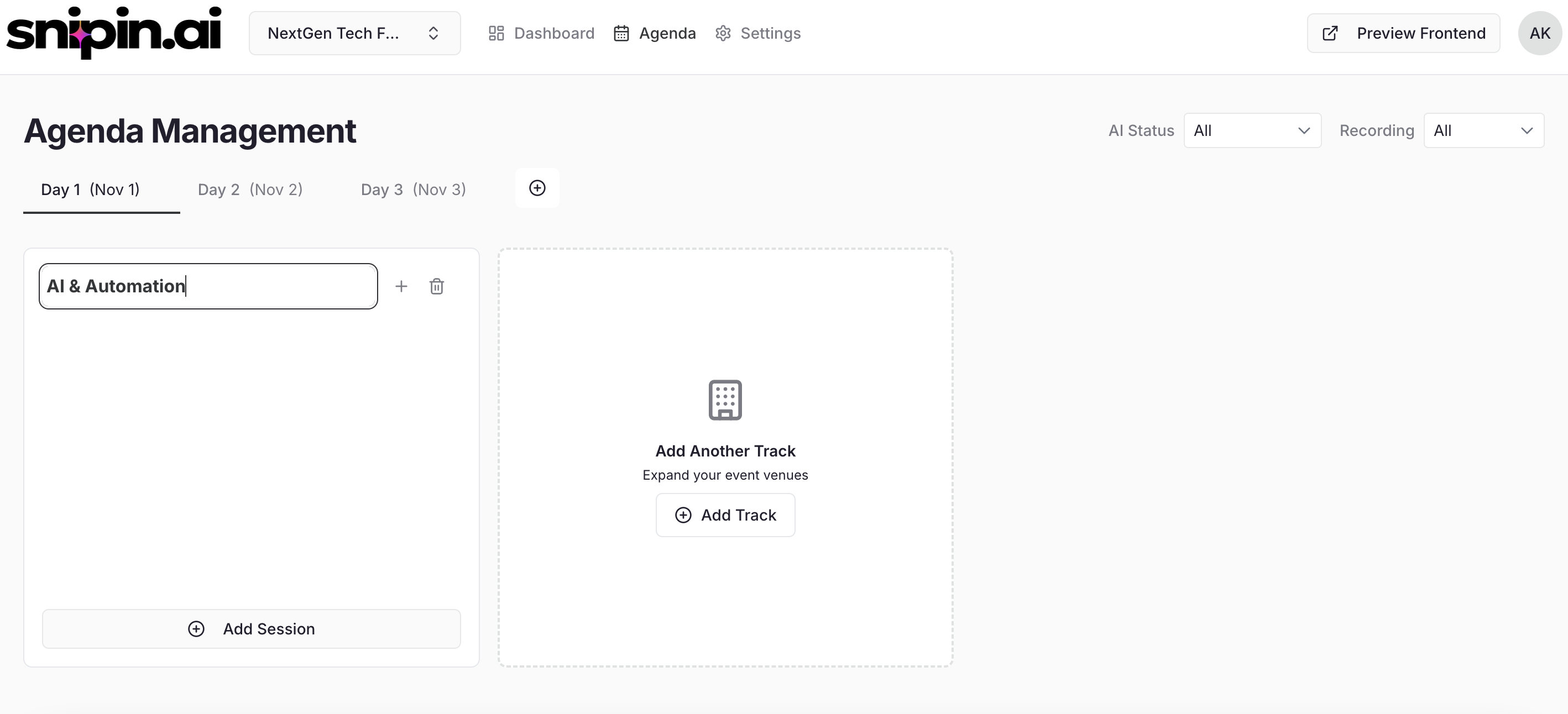Account Addtracks Pn