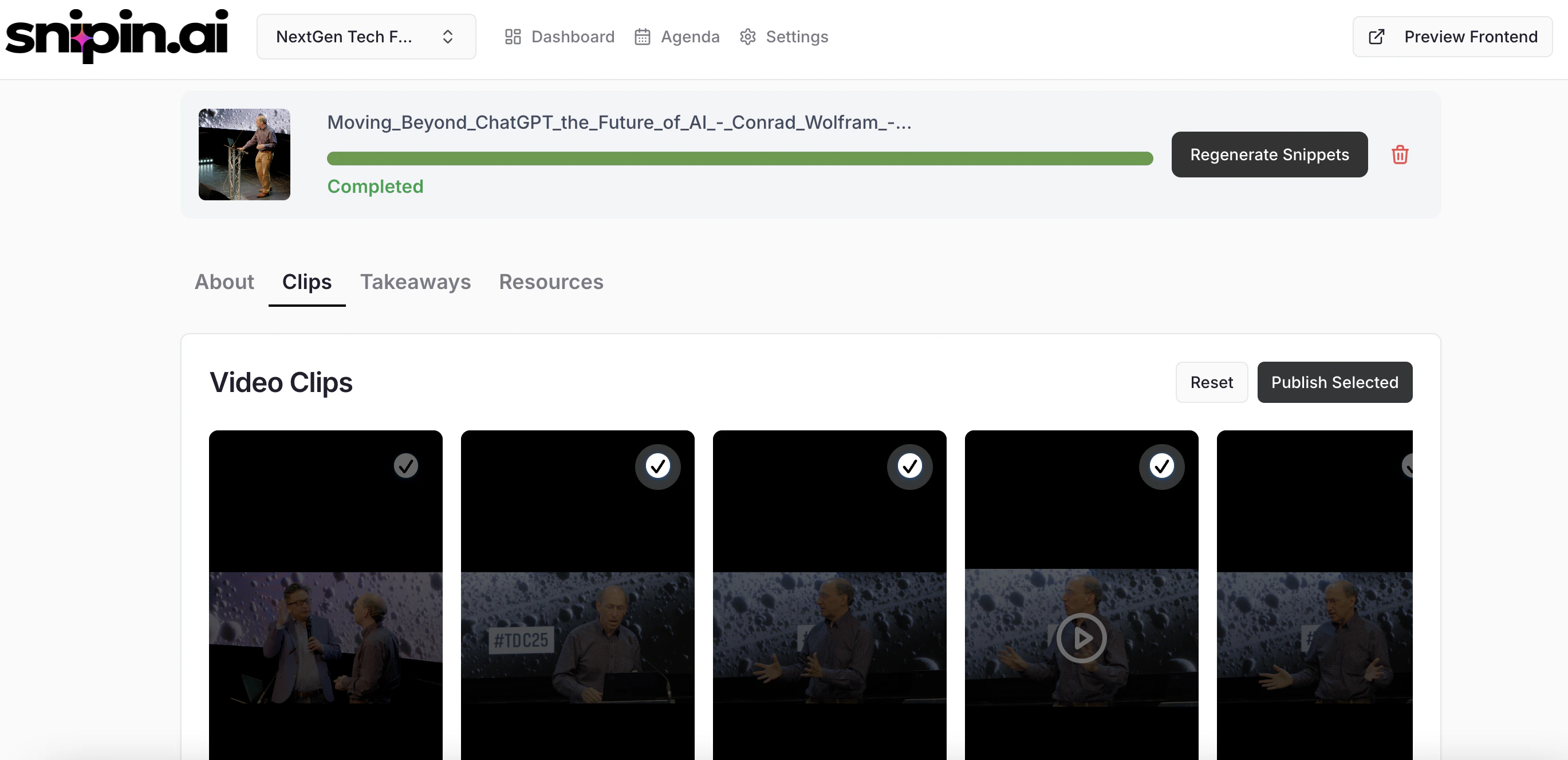 Publish Snippet Publish Pn