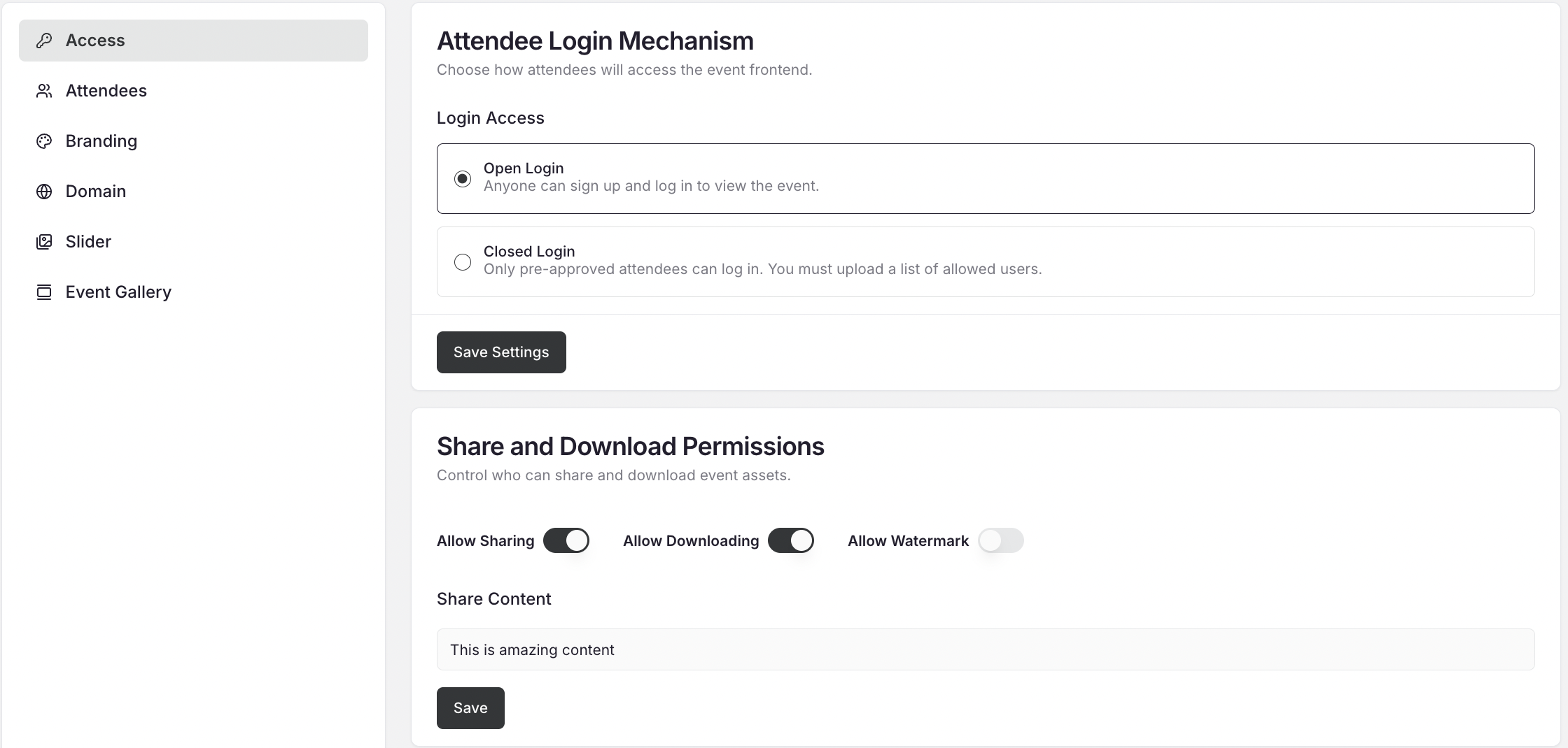 Setting Accesstype Pn