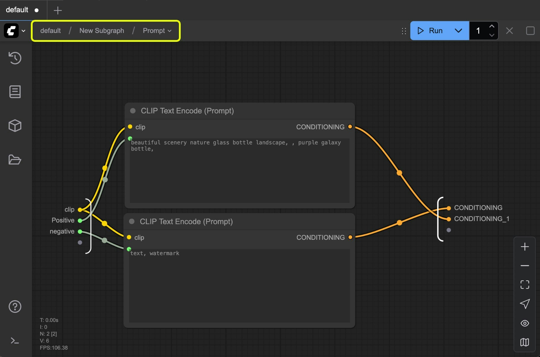 Nested subgraph navigation