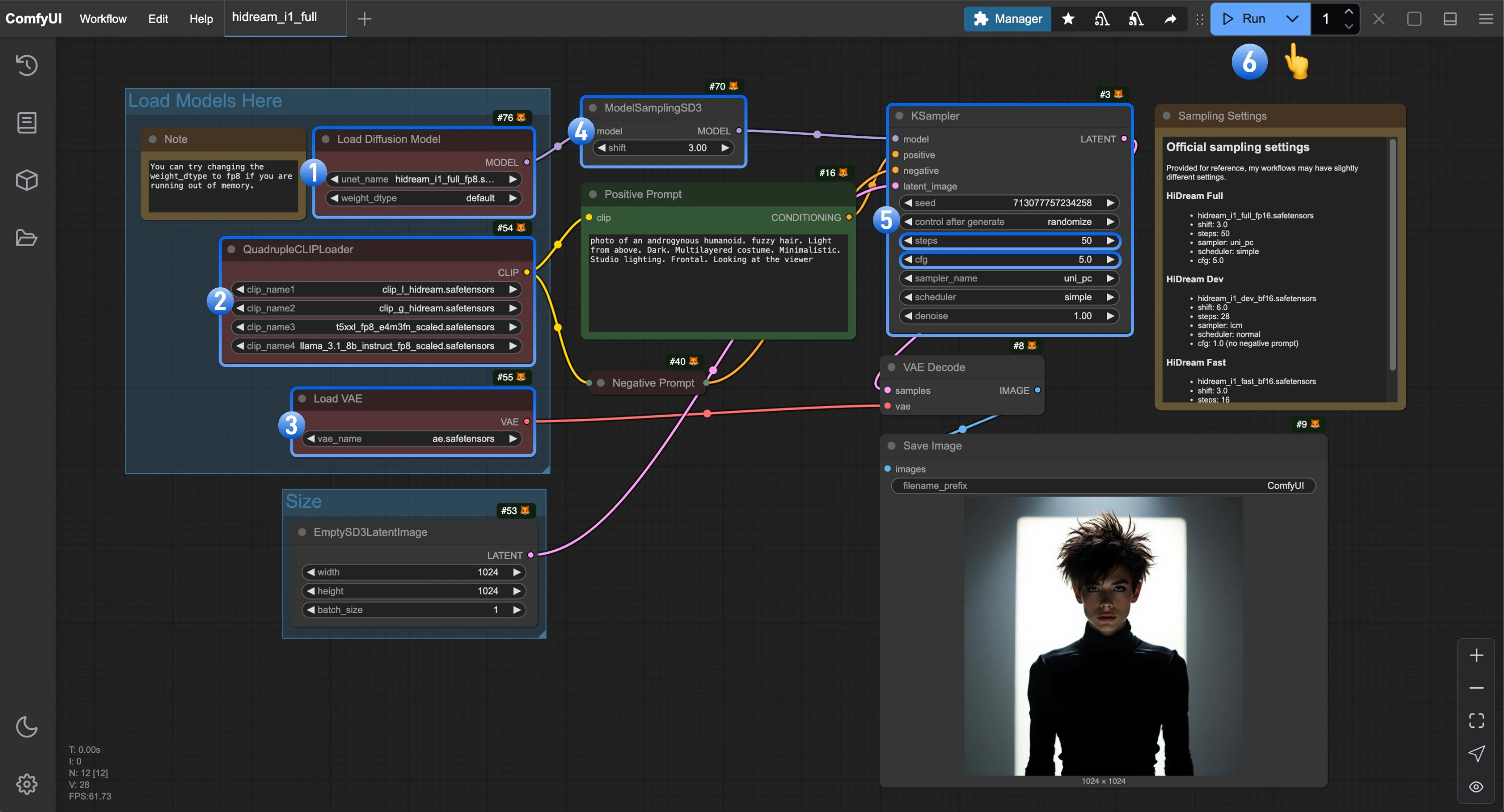 HiDream-I1 Full Version Flow Diagram