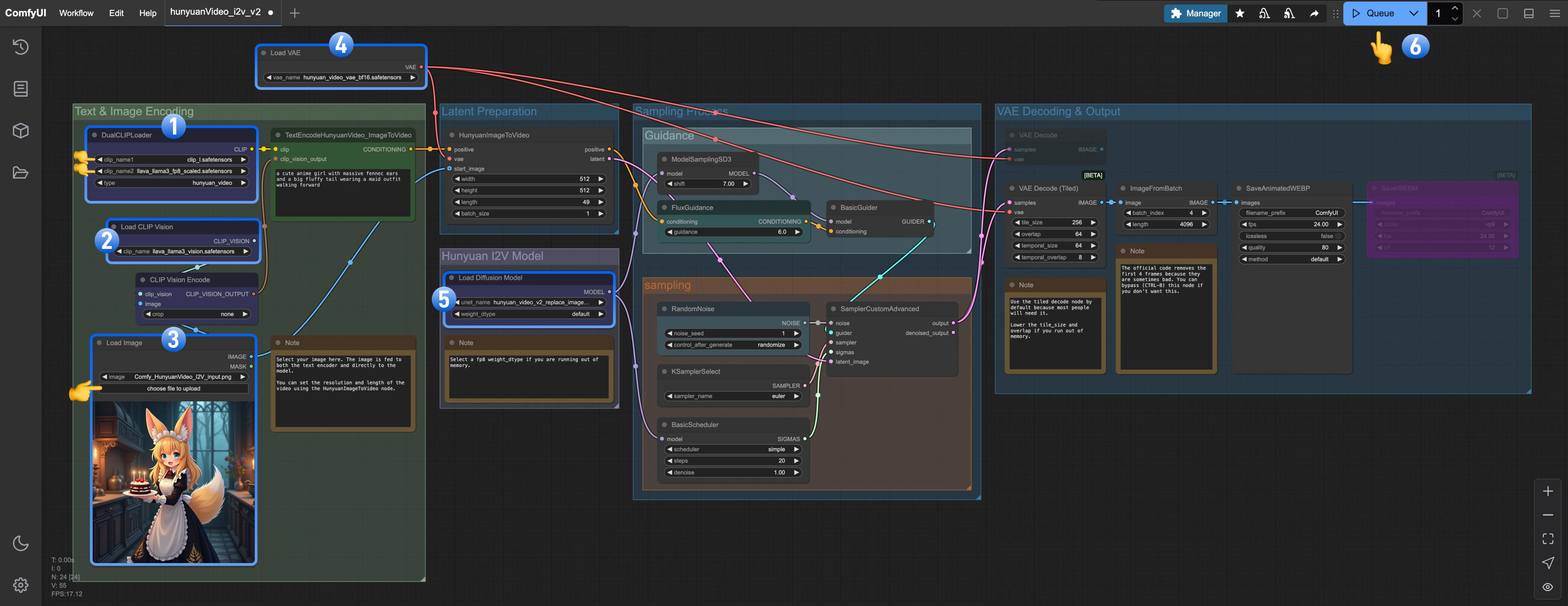 ComfyUI Hunyuan Video I2V v2 Workflow