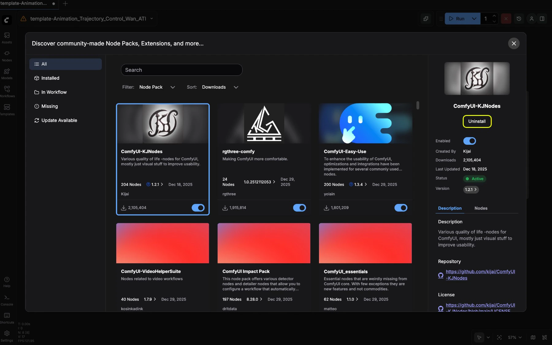 ノードのアンインストール