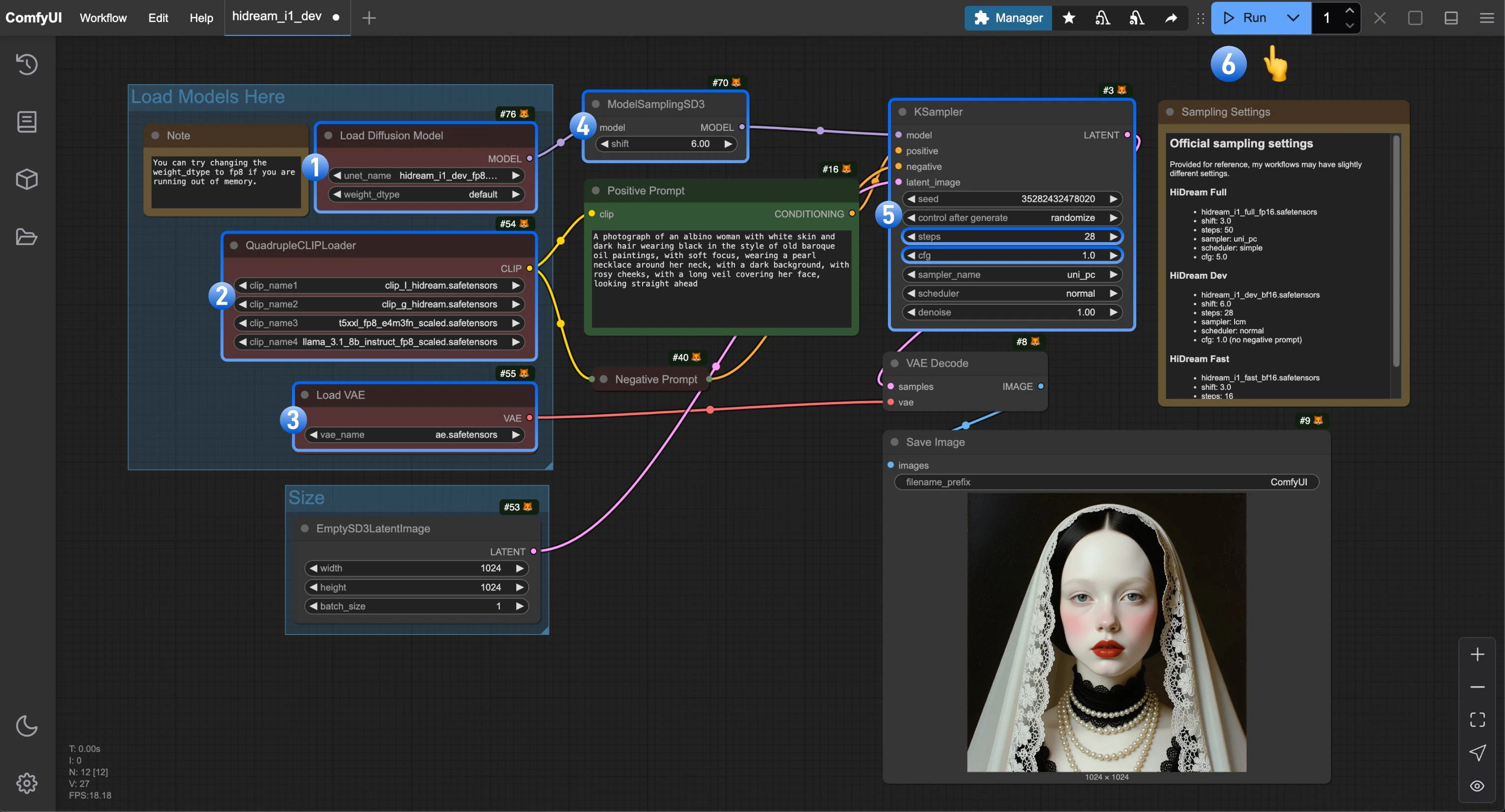 HiDream-I1 Dev Version Flow Diagram