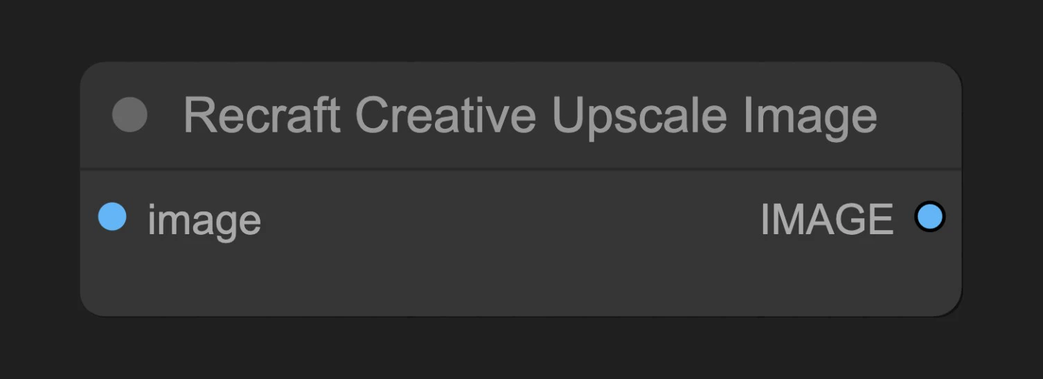 ComfyUI 原生Recraft Creative Upscale节点
