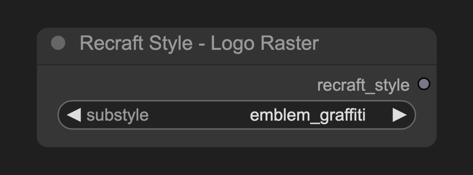 ComfyUI Built-in Recraft Style - Logo Raster Node