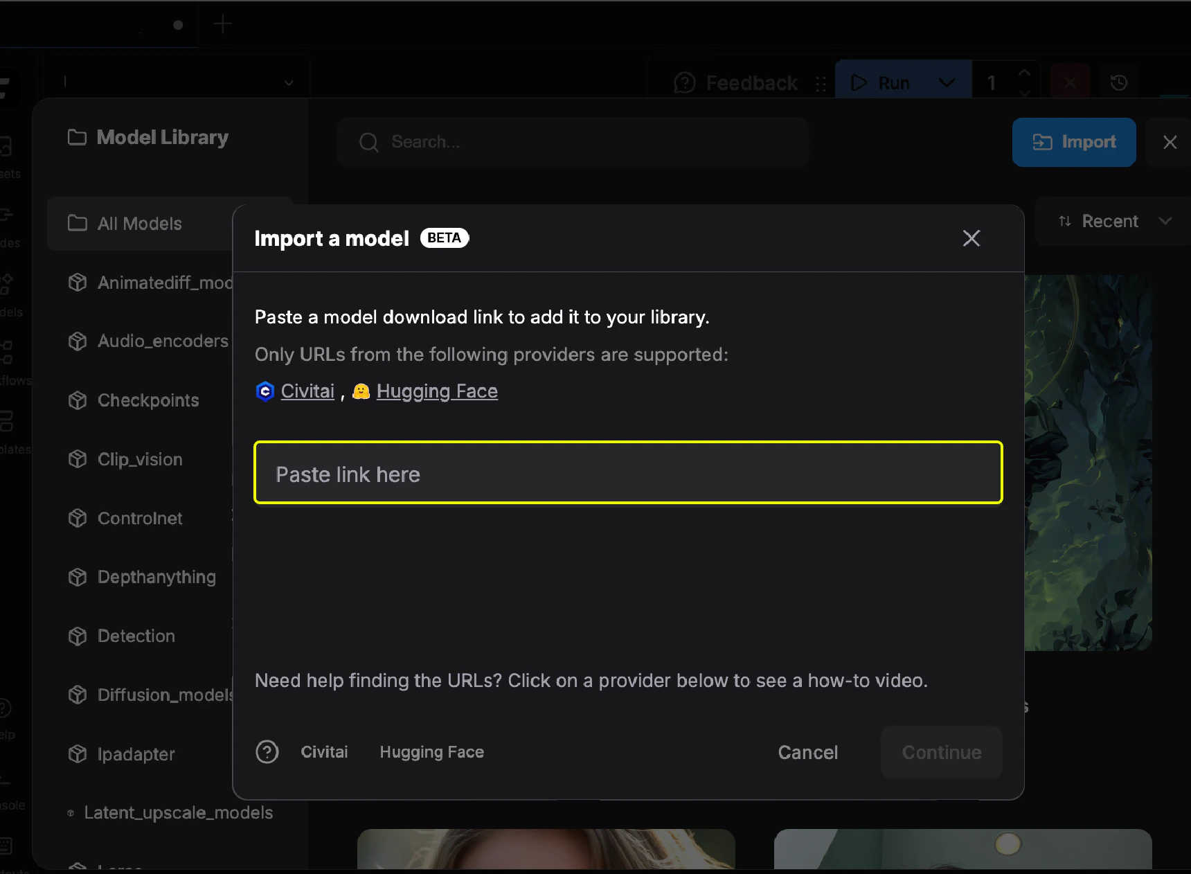 Import Modal