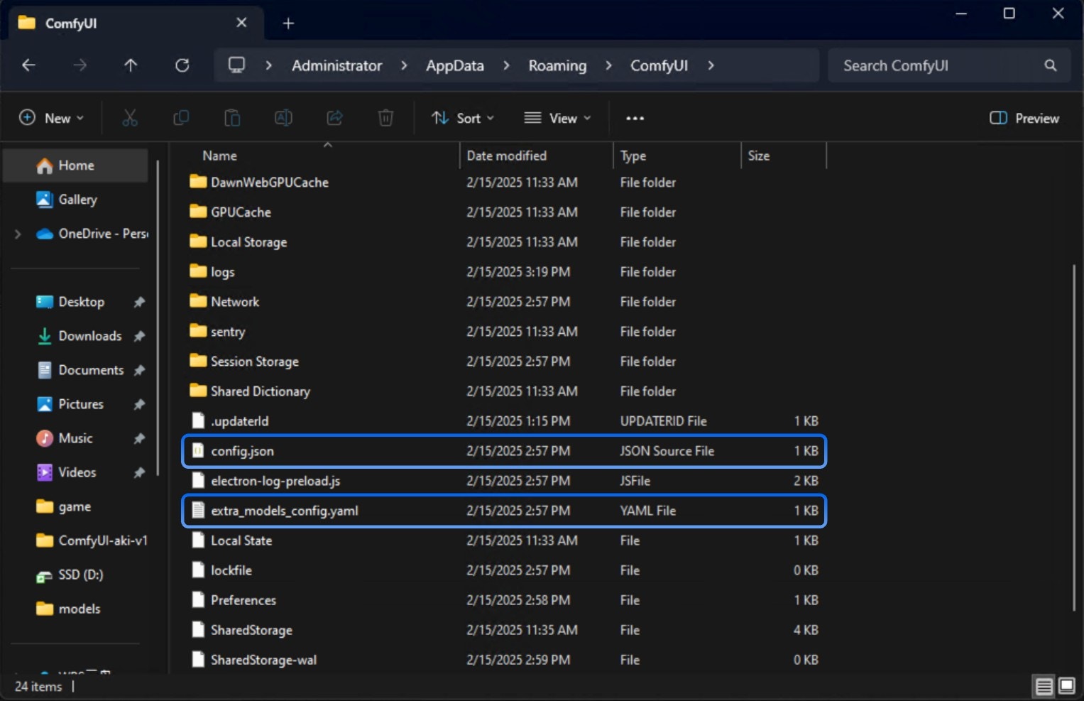 ComfyUI Config Files Location