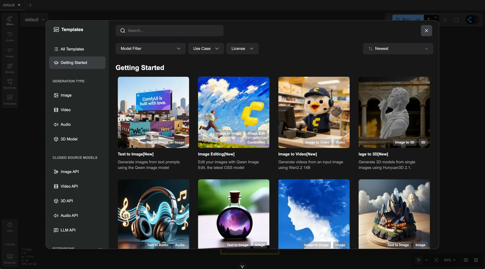 Select workflow template