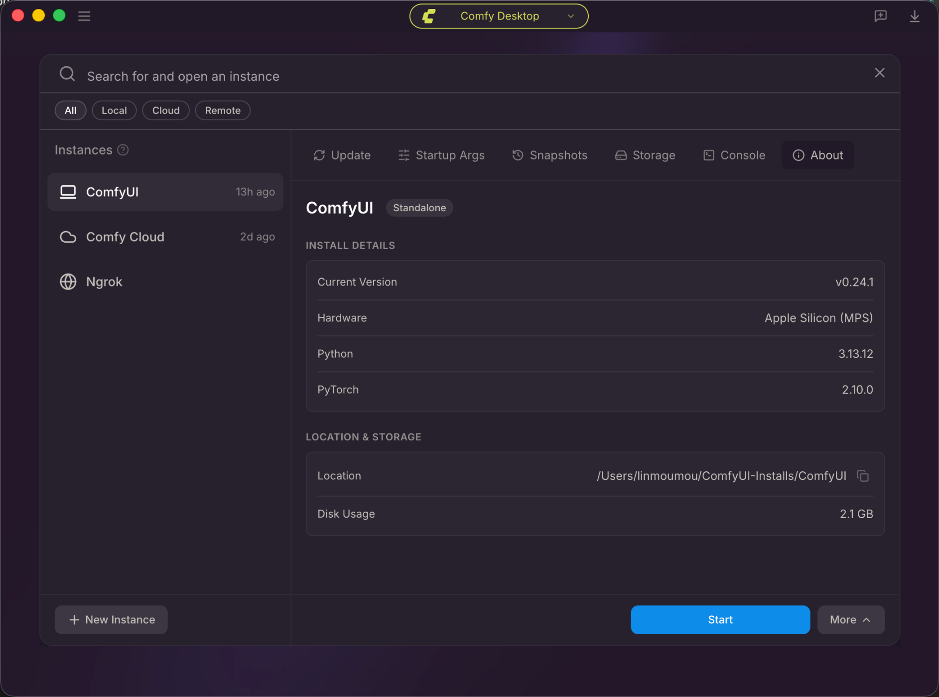 About tab