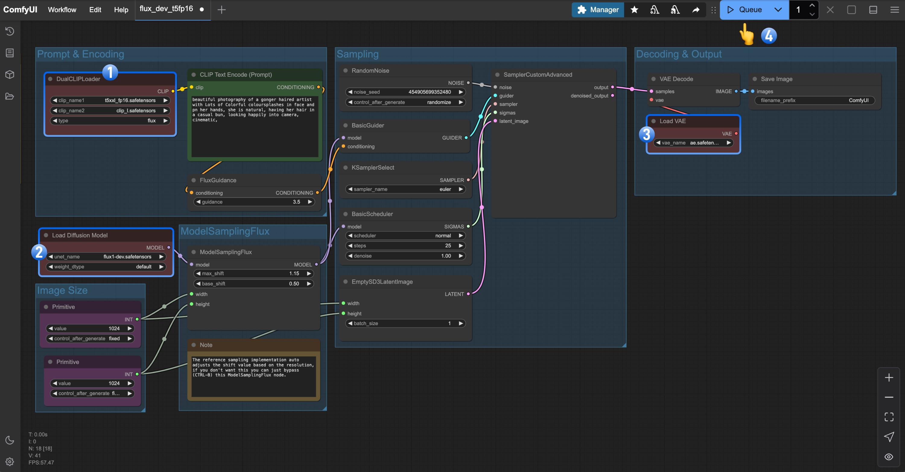 ComfyUI Flux Dev Workflow