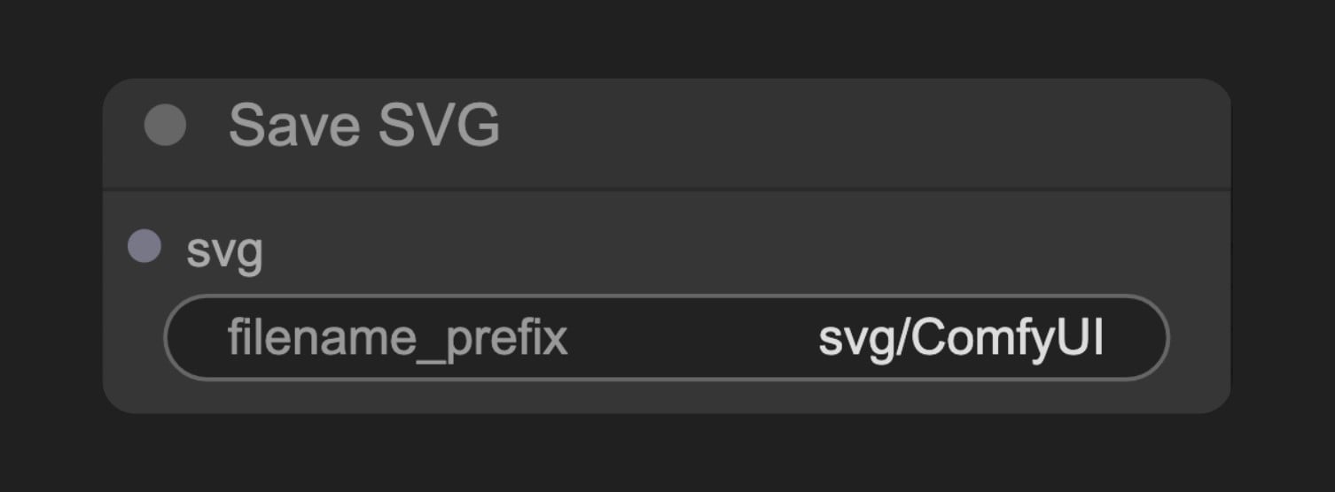 ComfyUI Built-in Save SVG Node