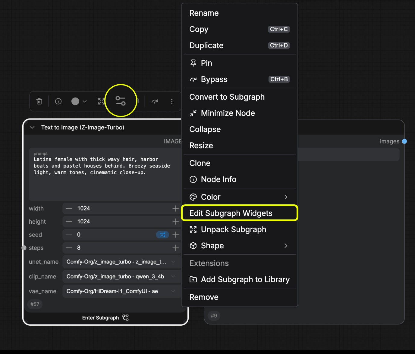 Open Parameters Panel